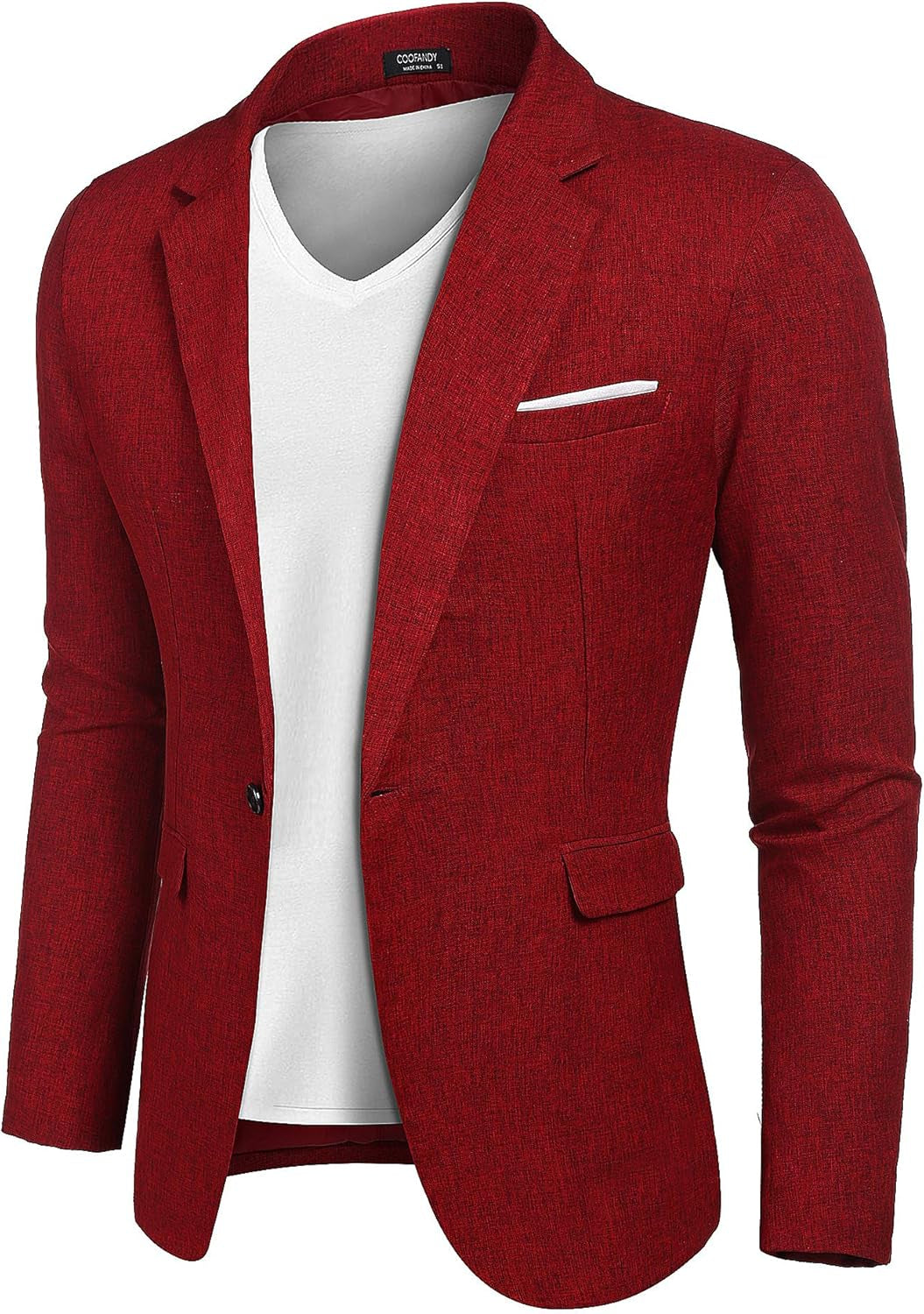 Men'S Blazer Casual Sport Coats Slim Fit One Button Suit Jacket Lightweight Sports Jacket