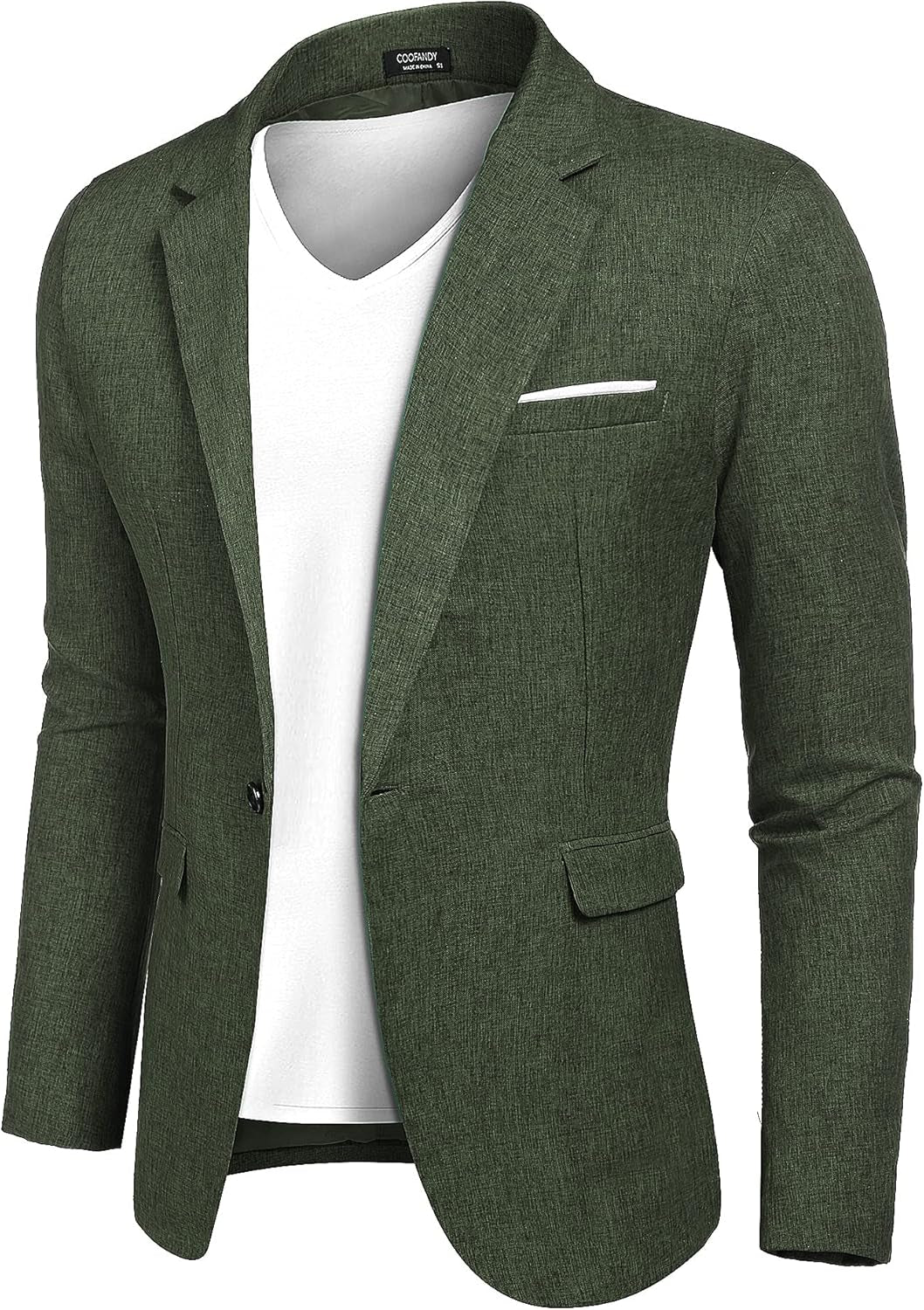 Men'S Blazer Casual Sport Coats Slim Fit One Button Suit Jacket Lightweight Sports Jacket