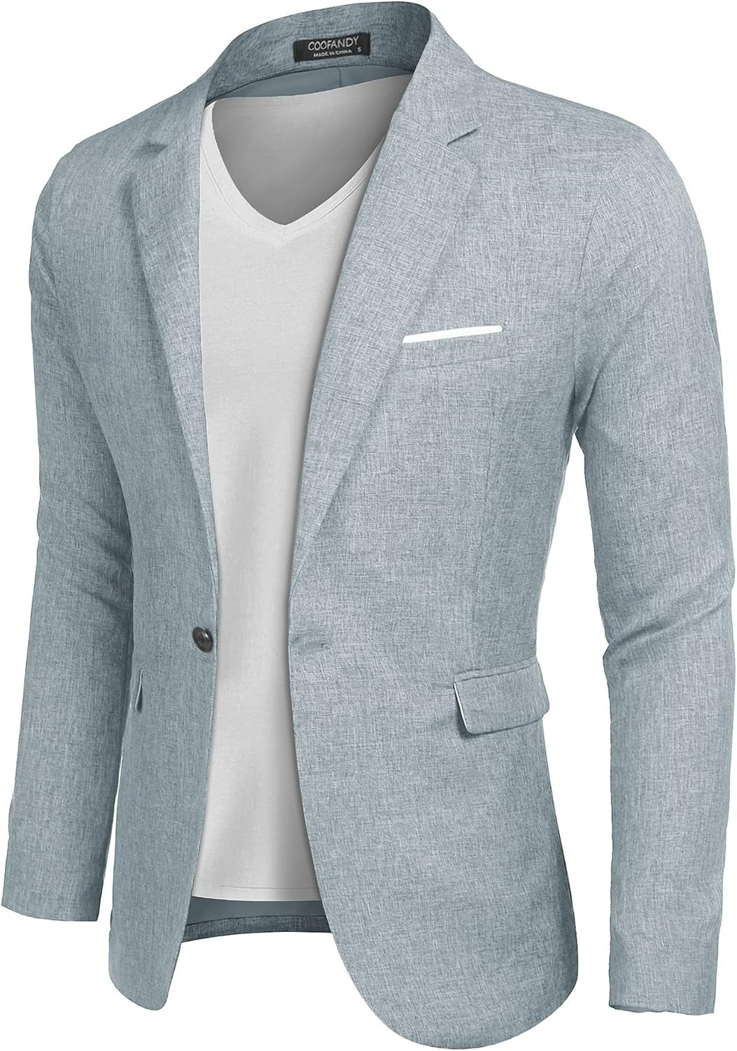 Men'S Blazer Casual Sport Coats Slim Fit One Button Suit Jacket Lightweight Sports Jacket