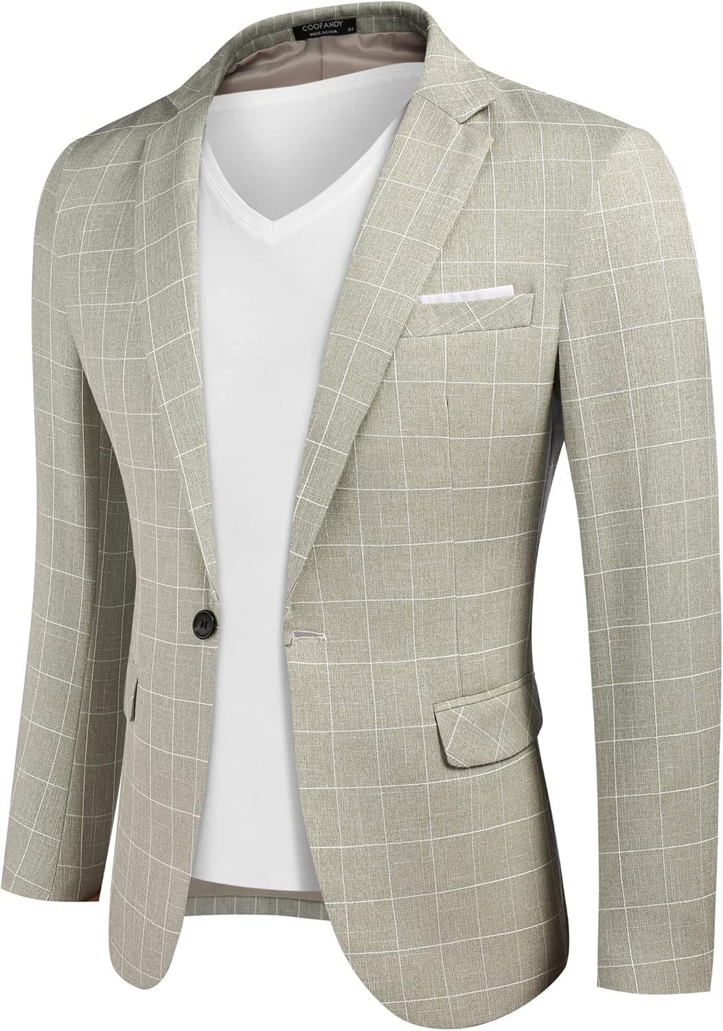 Men'S Blazer Casual Sport Coats Slim Fit One Button Suit Jacket Lightweight Sports Jacket