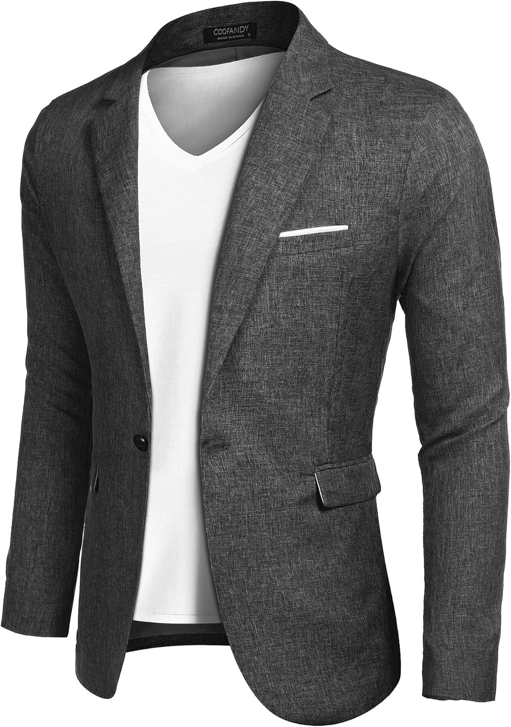 Men'S Blazer Casual Sport Coats Slim Fit One Button Suit Jacket Lightweight Sports Jacket