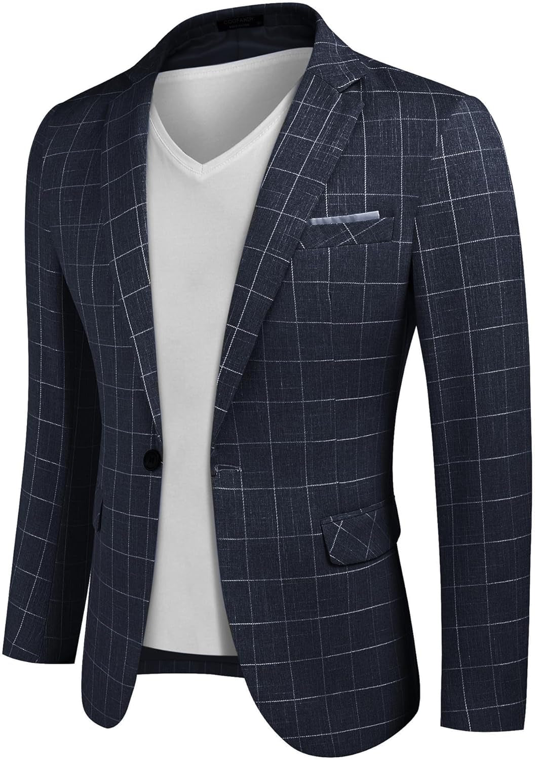 Men'S Blazer Casual Sport Coats Slim Fit One Button Suit Jacket Lightweight Sports Jacket