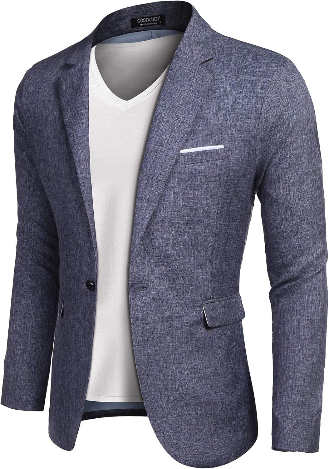 Men'S Blazer Casual Sport Coats Slim Fit One Button Suit Jacket Lightweight Sports Jacket