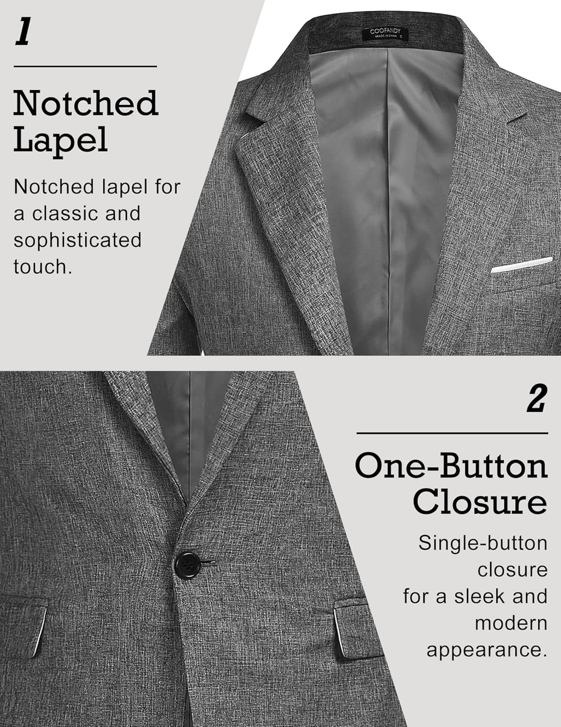 Men'S Blazer Casual Sport Coats Slim Fit One Button Suit Jacket Lightweight Sports Jacket