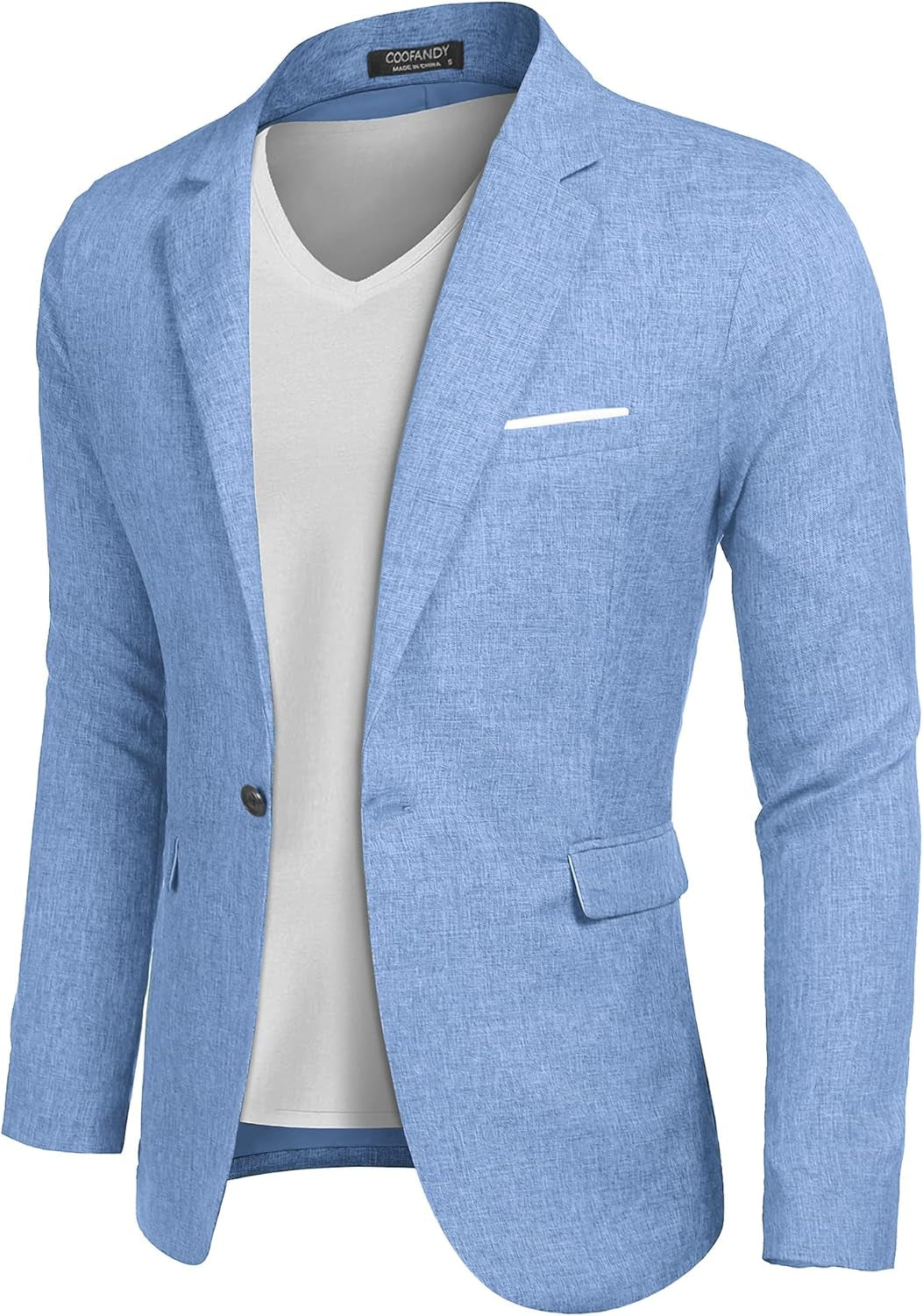 Men'S Blazer Casual Sport Coats Slim Fit One Button Suit Jacket Lightweight Sports Jacket