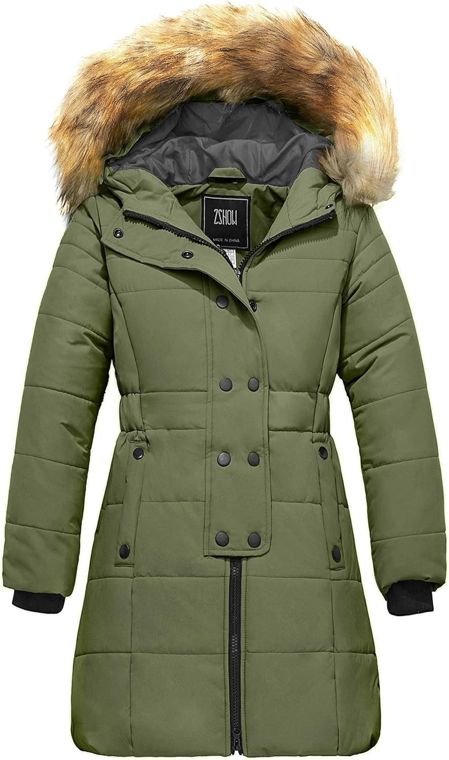 Girls' Long Winter Coat Parka Waterproof Warm Puffer Jacket