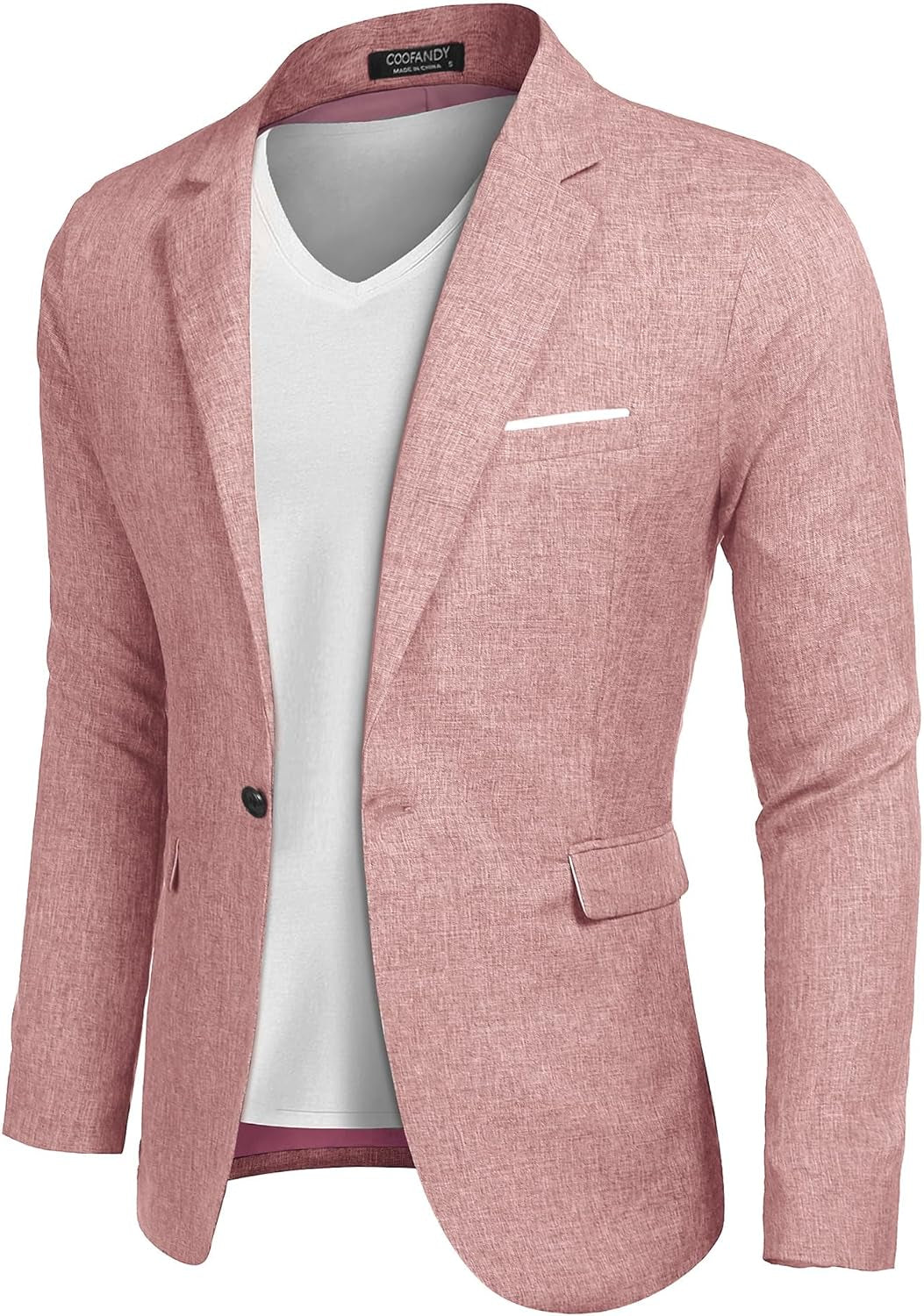 Men'S Blazer Casual Sport Coats Slim Fit One Button Suit Jacket Lightweight Sports Jacket