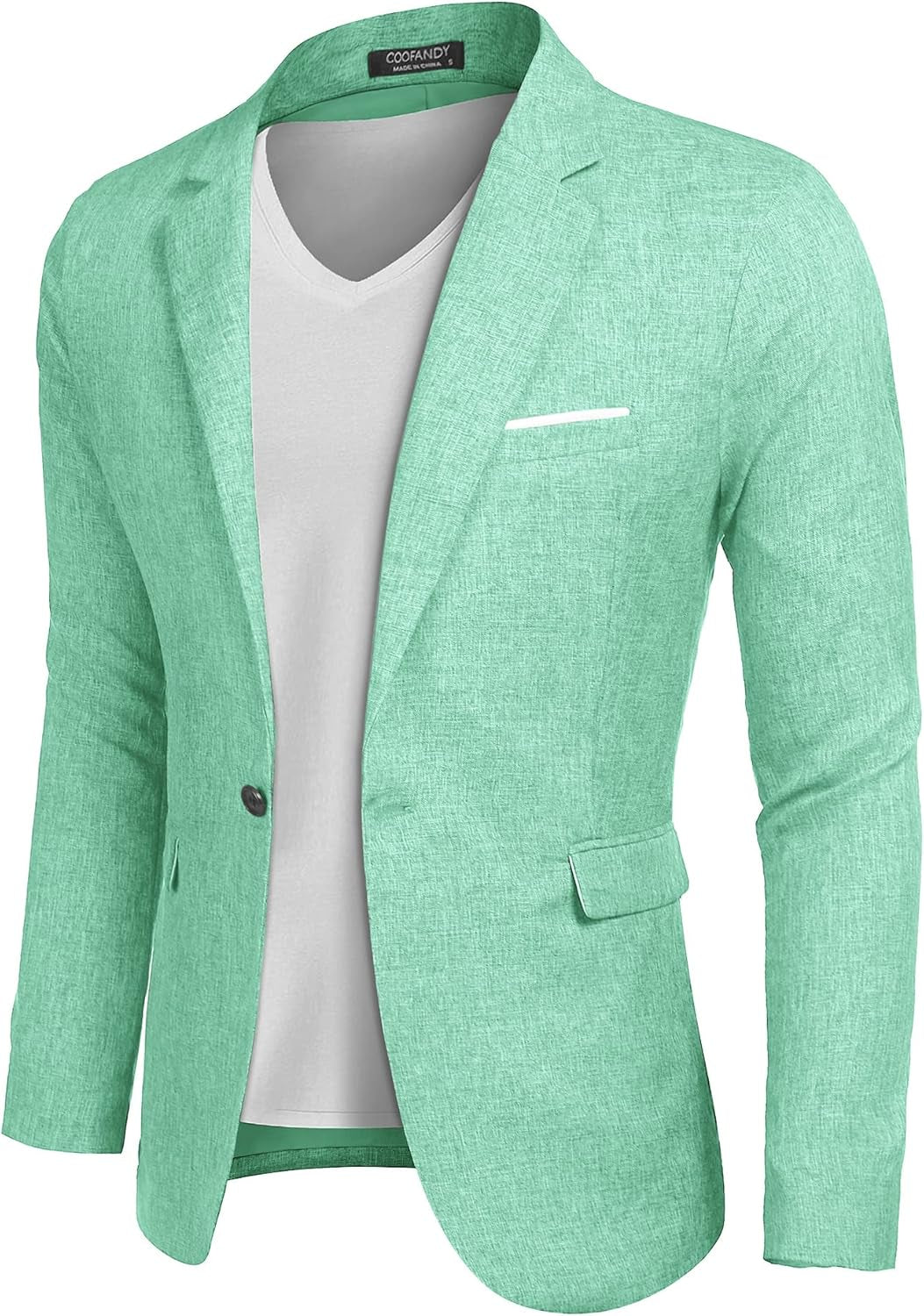 Men'S Blazer Casual Sport Coats Slim Fit One Button Suit Jacket Lightweight Sports Jacket