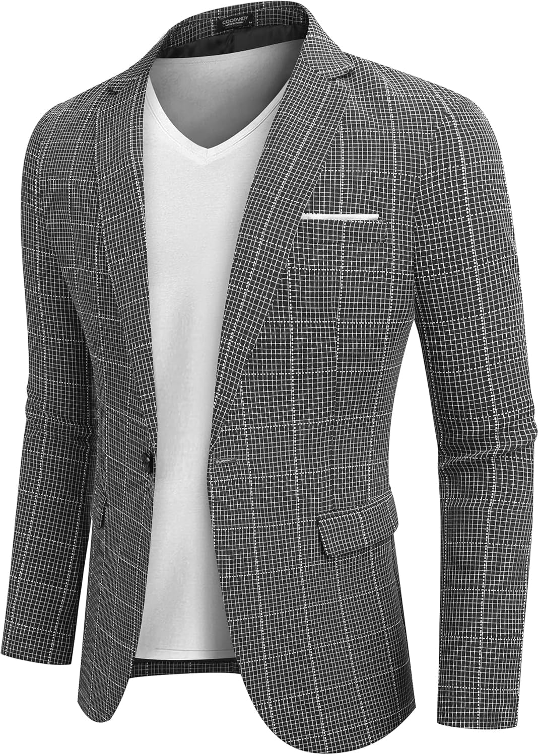 Men'S Blazer Casual Sport Coats Slim Fit One Button Suit Jacket Lightweight Sports Jacket