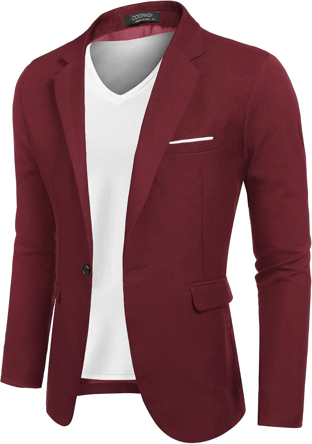 Men'S Blazer Casual Sport Coats Slim Fit One Button Suit Jacket Lightweight Sports Jacket