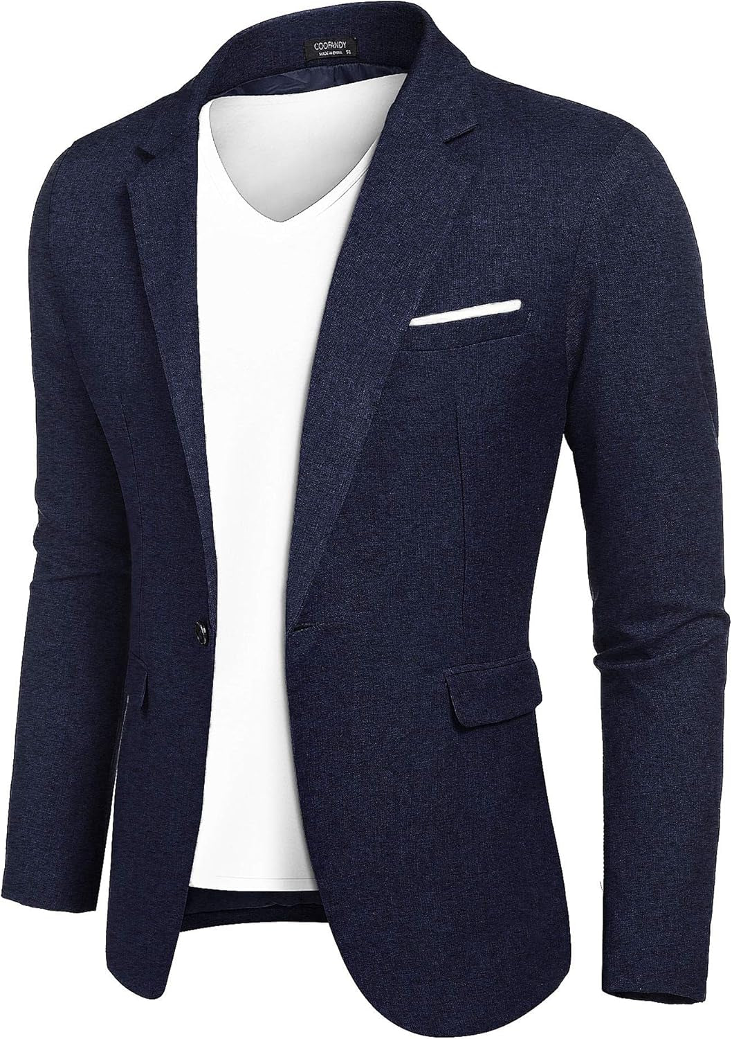 Men'S Blazer Casual Sport Coats Slim Fit One Button Suit Jacket Lightweight Sports Jacket