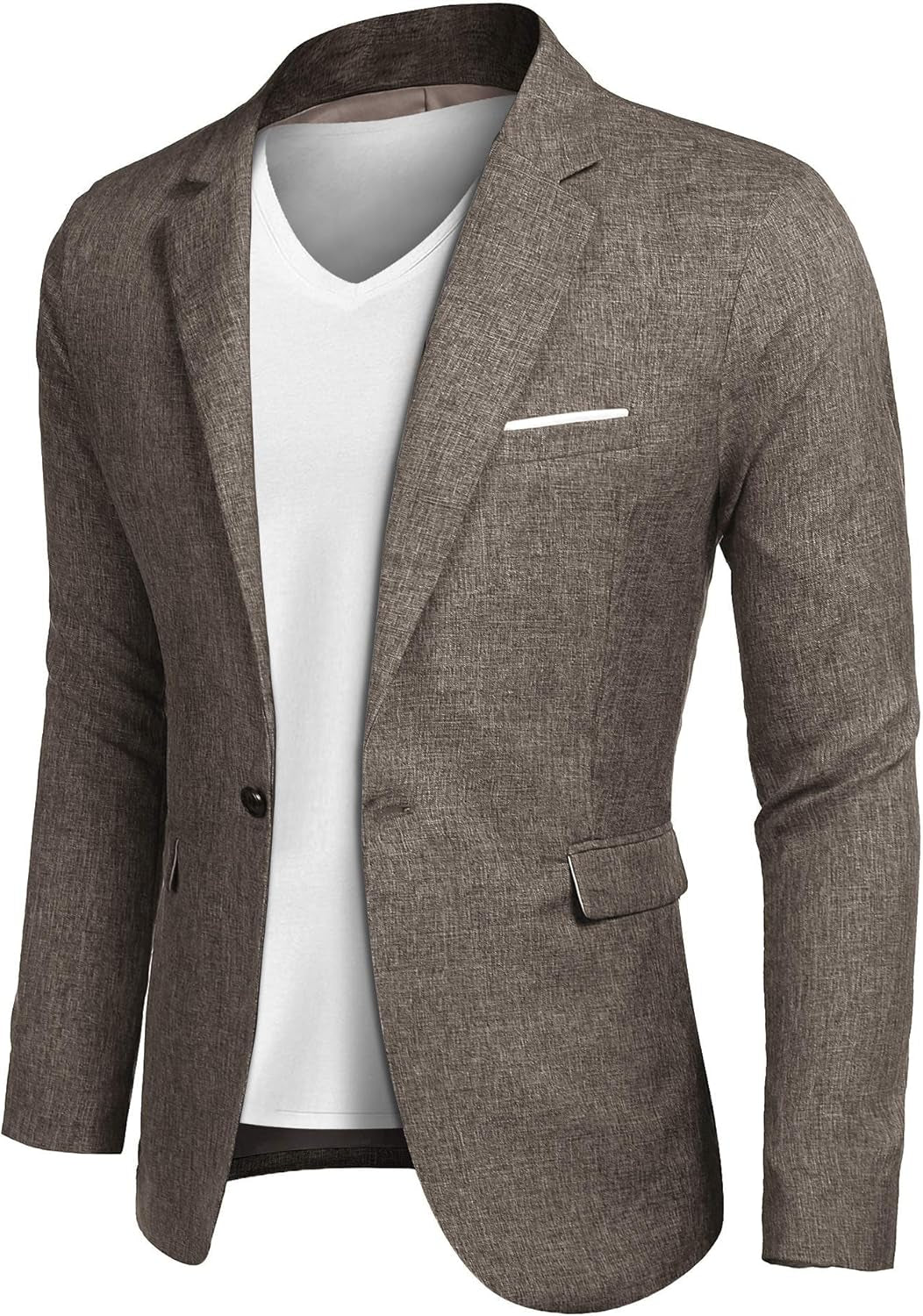 Men'S Blazer Casual Sport Coats Slim Fit One Button Suit Jacket Lightweight Sports Jacket