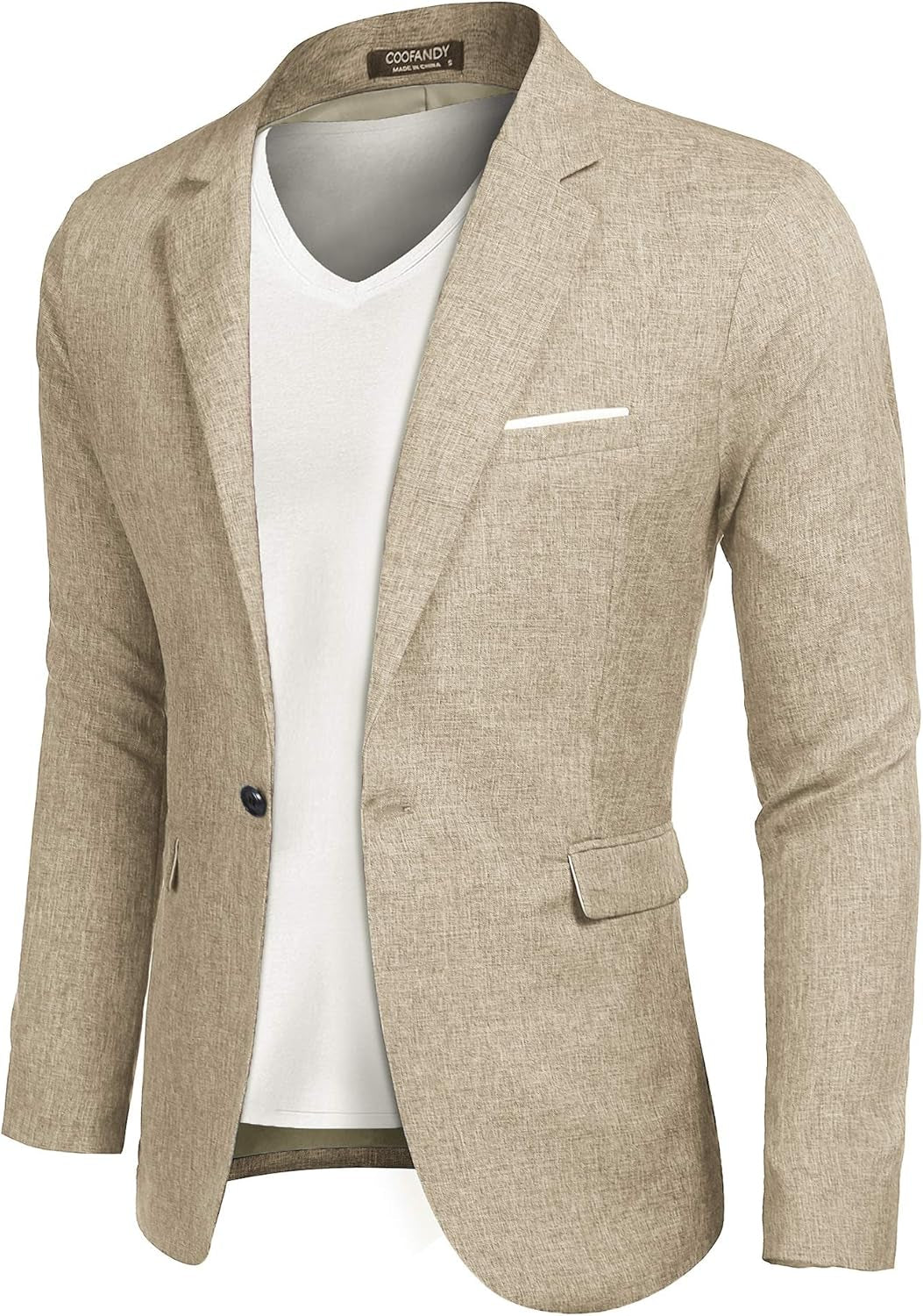 Men'S Blazer Casual Sport Coats Slim Fit One Button Suit Jacket Lightweight Sports Jacket