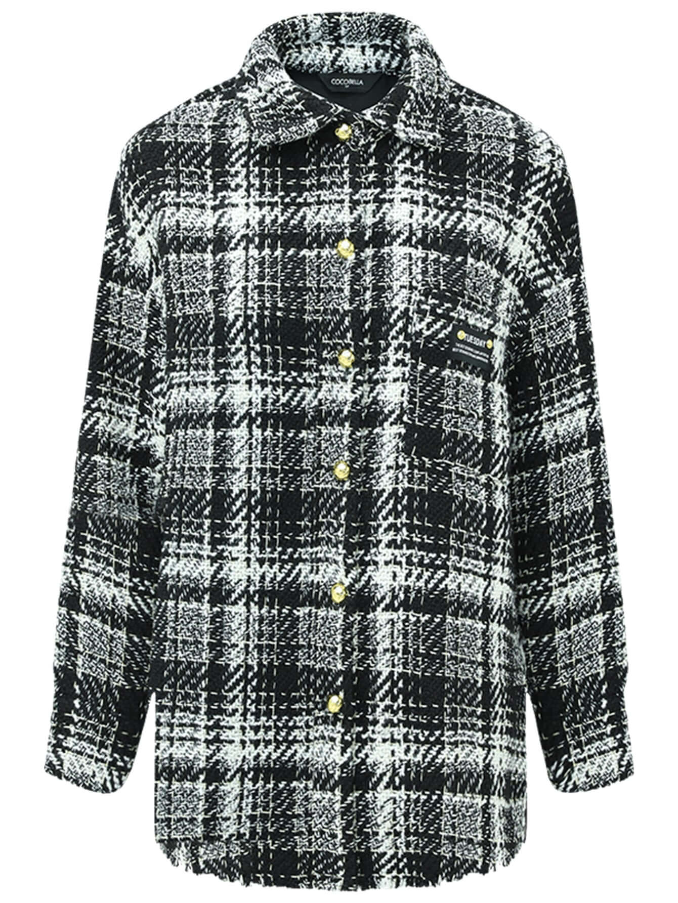 Classic Tweed Checkered Coat-3