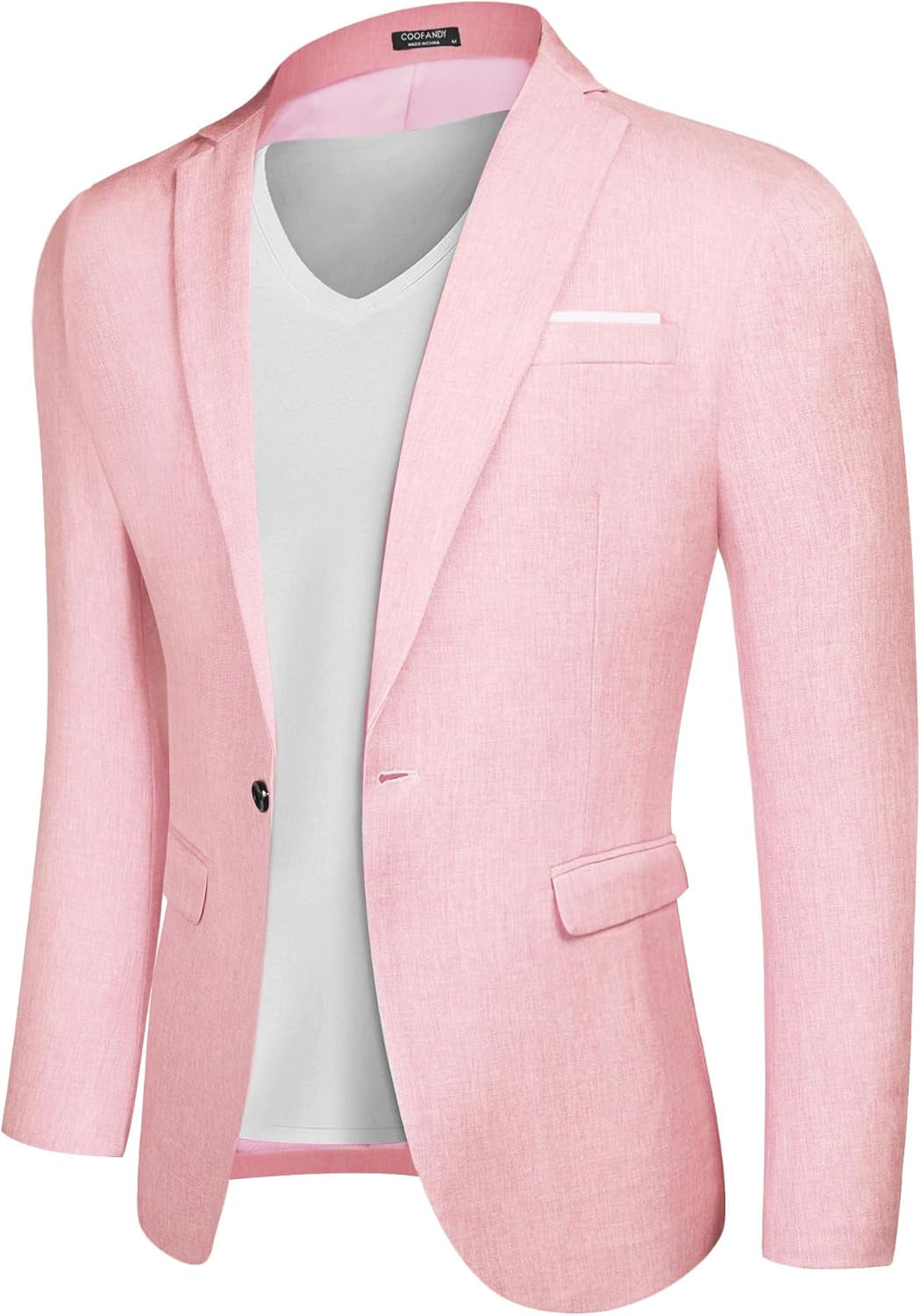 Men'S Blazer Casual Sport Coats Slim Fit One Button Suit Jacket Lightweight Sports Jacket