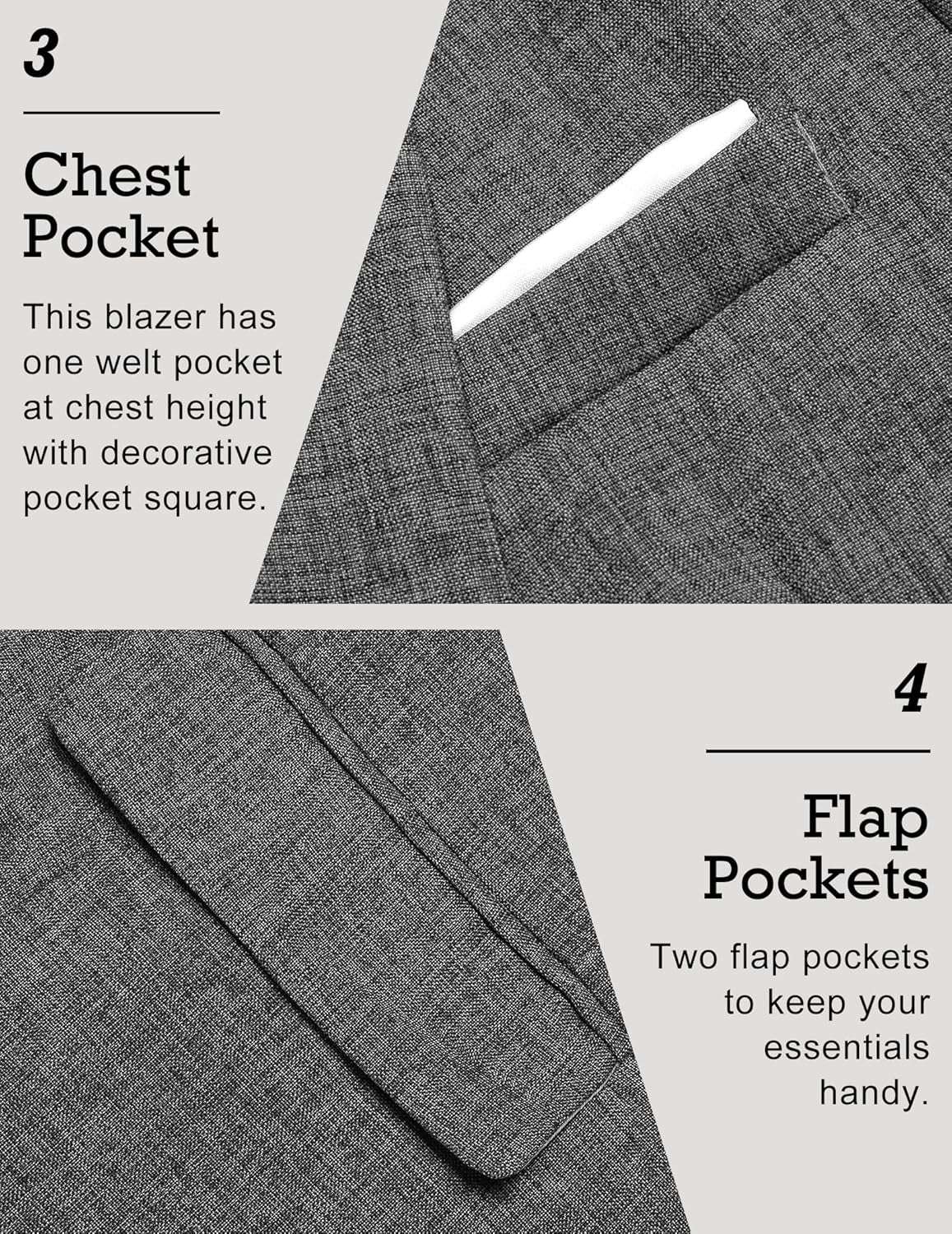 Men'S Blazer Casual Sport Coats Slim Fit One Button Suit Jacket Lightweight Sports Jacket