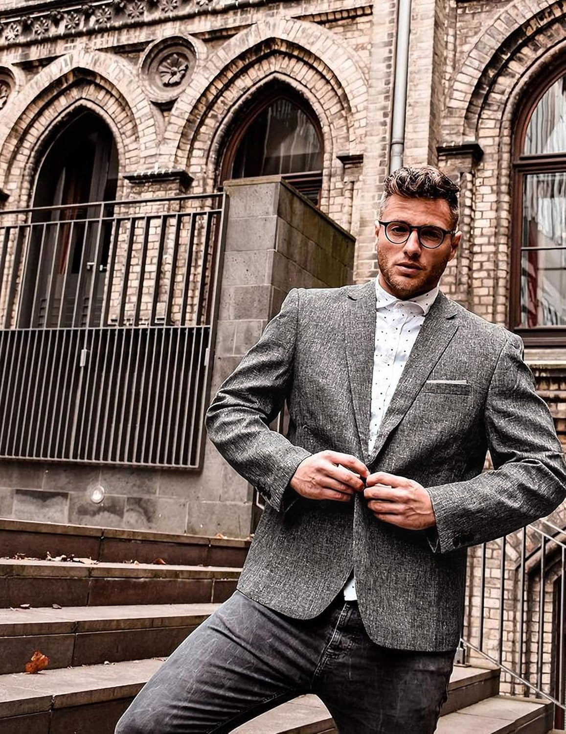 Men'S Blazer Casual Sport Coats Slim Fit One Button Suit Jacket Lightweight Sports Jacket