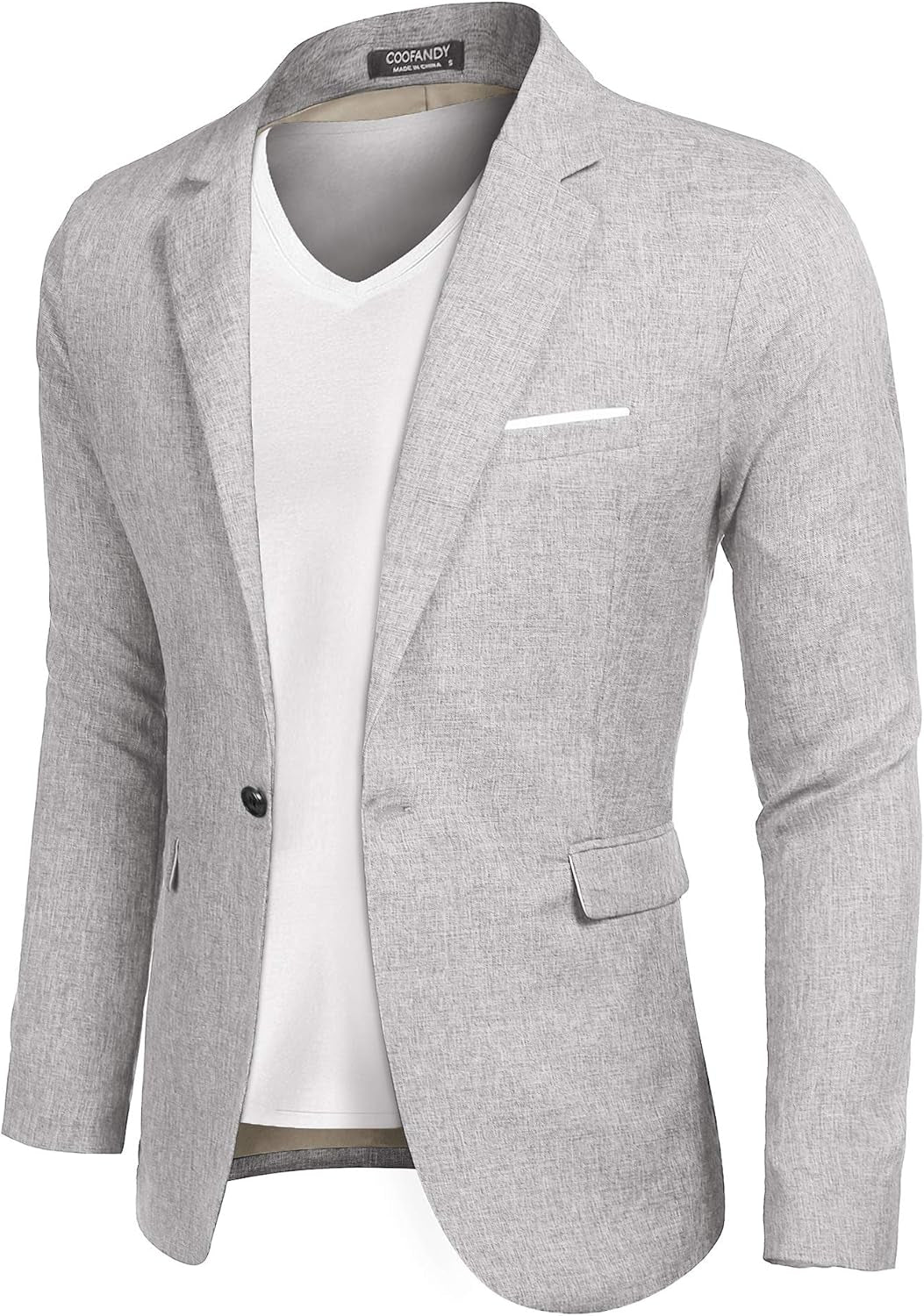 Men'S Blazer Casual Sport Coats Slim Fit One Button Suit Jacket Lightweight Sports Jacket
