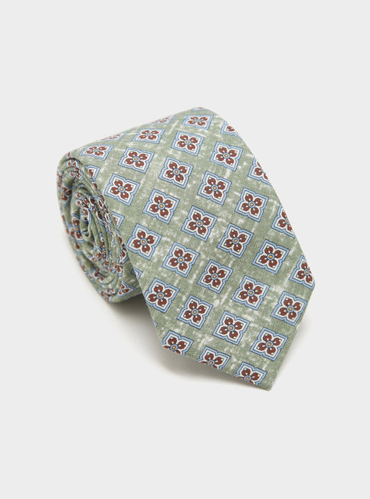 Cravatta in lino e cotone-0