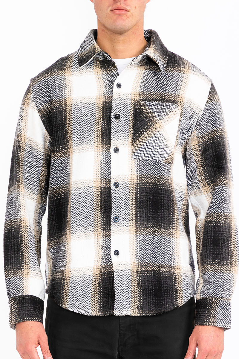 Wool Blend Flannel Shacket