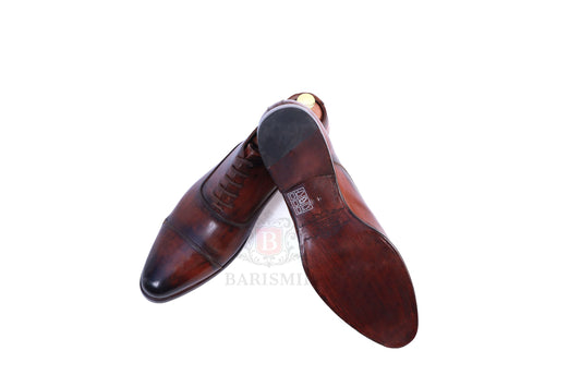 CEO - Brown Cap-toe Formal Shoes-1