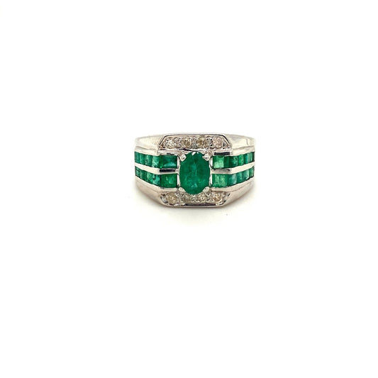 Emerald Ring in .925 Sterling Silver - KSR 19260