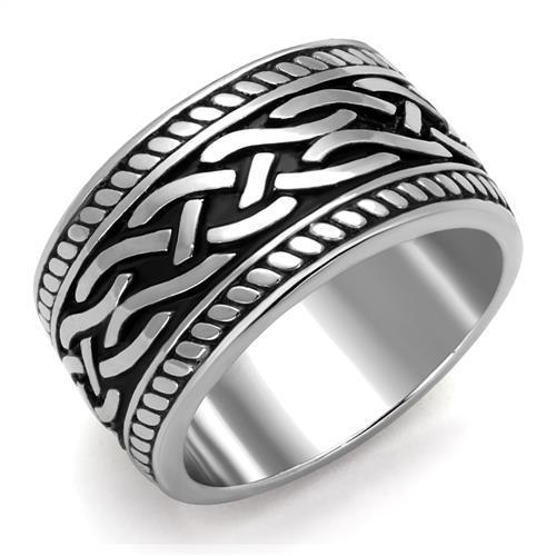 Men Stainless Steel Epoxy Tribal Ring-0