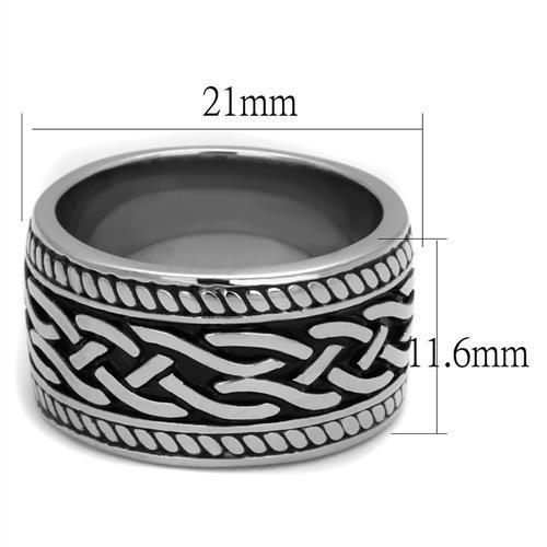 Men Stainless Steel Epoxy Tribal Ring-1