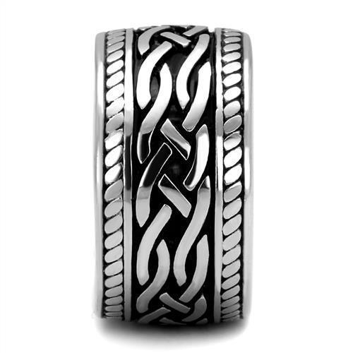Men Stainless Steel Epoxy Tribal Ring-3