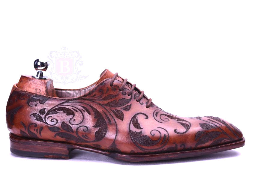 Floral - Men's Oxford Dress Shoes-1