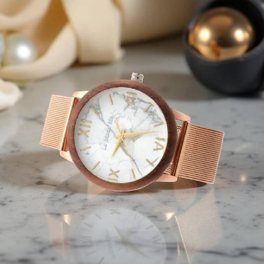 Watch Aurora Rose - Eco-Friendly Rosegold & Walnut Luxury Timepiece