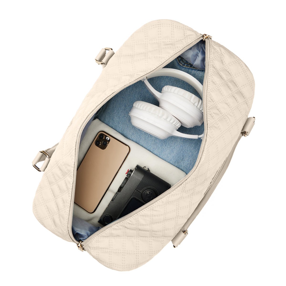 Quilted Business Overnight Travel Duffel Bag-3