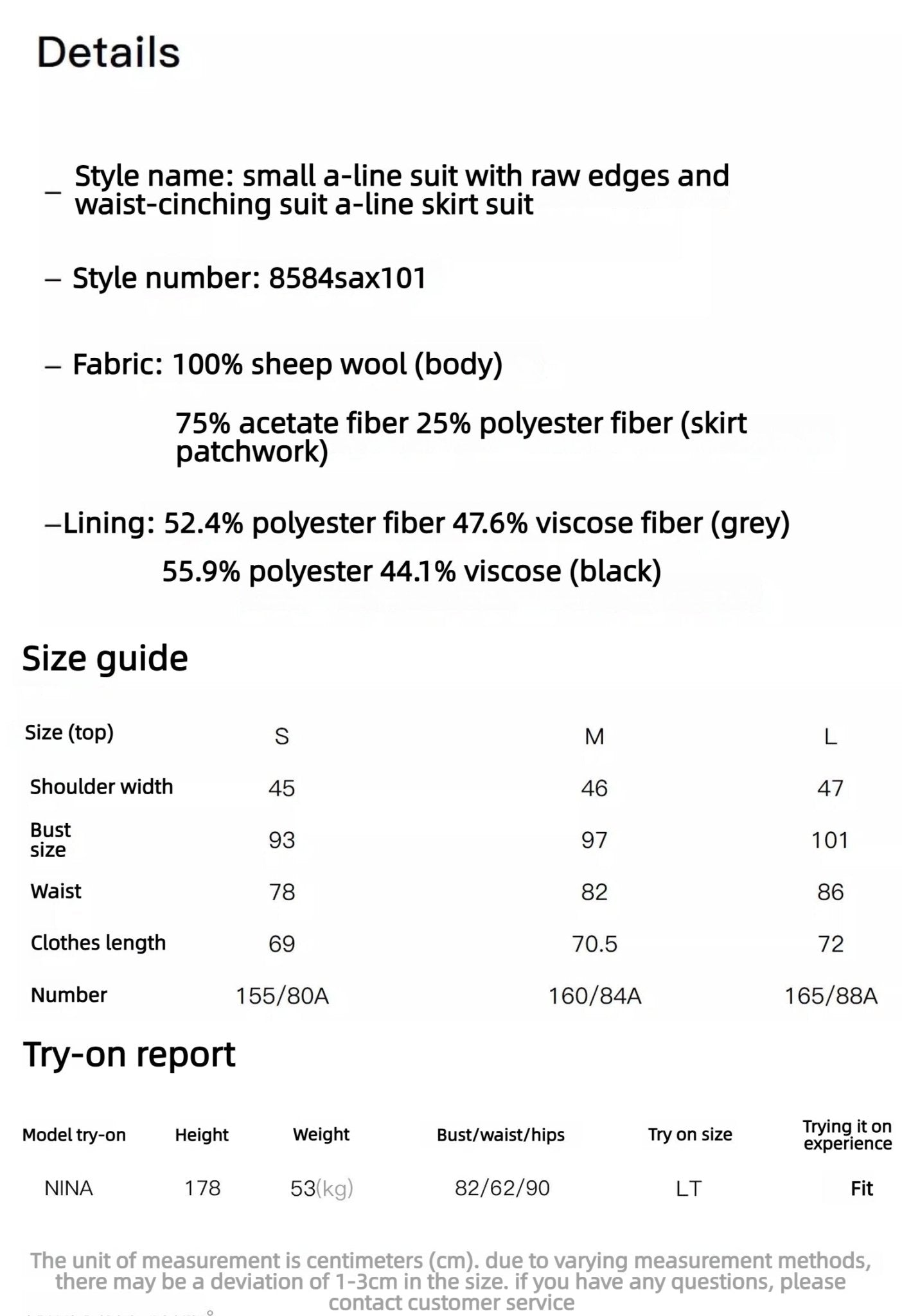 THE ARTM Women's Wool Suit Set - Fitted Blazer & A-Line Skirt